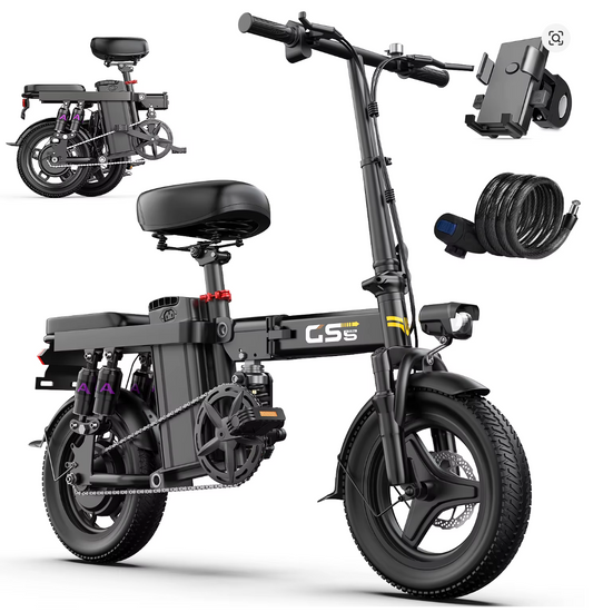 Mana Motion GS5 Foldable Ebike – 48V 15Ah, 740W Motor, Lock & Phone Holder