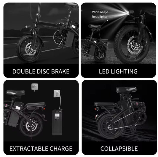 Mana Motion GS3 Folding Electric Bike – 48V 10Ah 540W -- $439 After HI DOT Rebate!