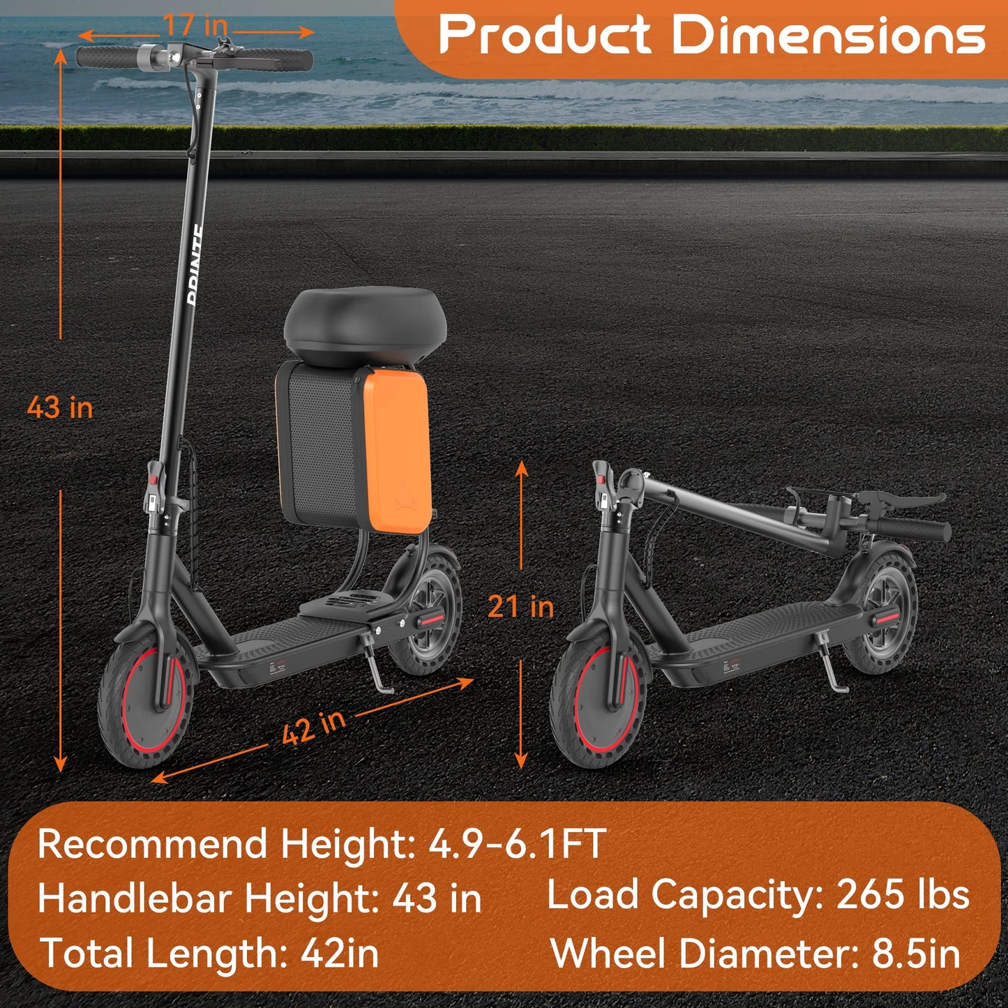🛴 Mana Motion N1 Electric Scooter (350W) -Quick Remove Seat - Free Local Delivery