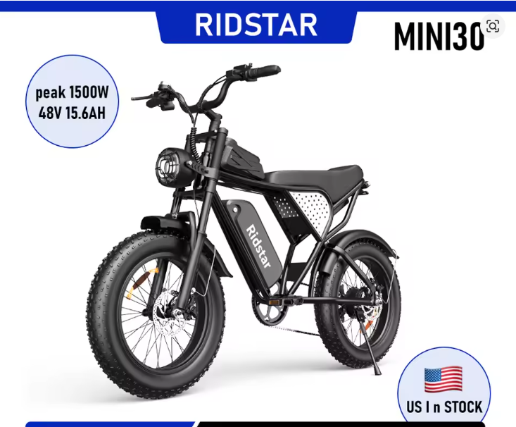Ridstar M30 - Fat Tire - Long Range - 7-Speed Mountain Ready