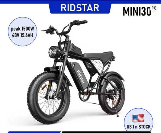 Ridstar M30 - Fat Tire - Long Range - 7-Speed Mountain Ready