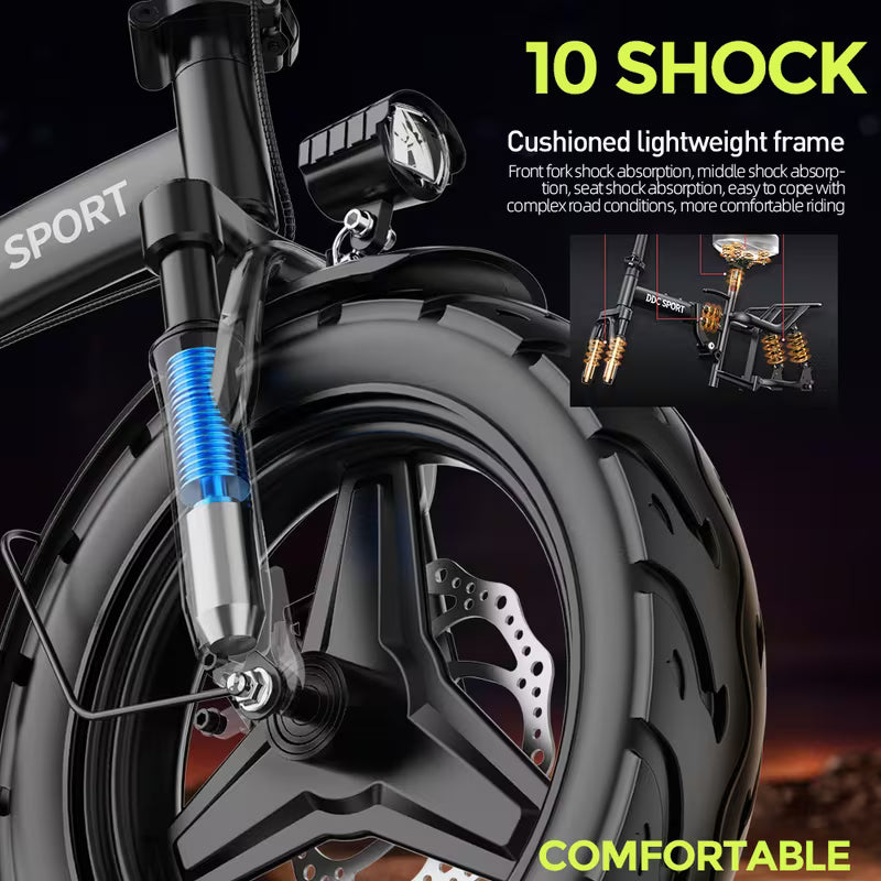 DDC Sport M1 Electric Bike, 700W, 48V 20AH Removable Battery