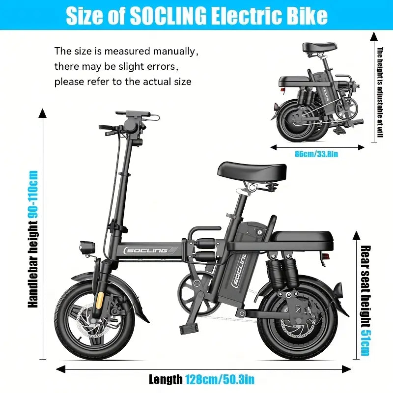 Z1 Folding E-Bike - 28 mph Top Speed - Remote Key Fob Alarm - Charging Cell Phone Holder